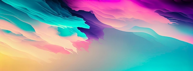 Banner panorâmico abstrato com cores pastel