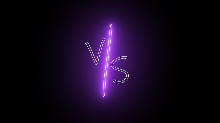 Foto banner de pantalla vs para el logotipo de texto battle vs versus battle vs match game