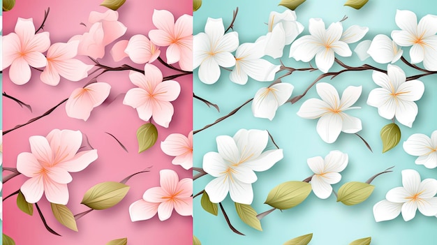 banner para fundo Fundos vetoriais realistas de primavera