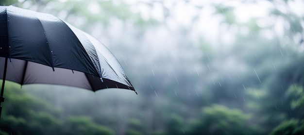 Banner Paraguas bajo la lluvia IA generativa