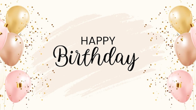 Banner de plantilla de feliz cumpleaños