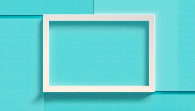 Foto banner de plantilla de fondo de textura de papel vacío azul pastel para publicidad formas geométricas rectangulares espacio de copia espacio para texto generado por ia