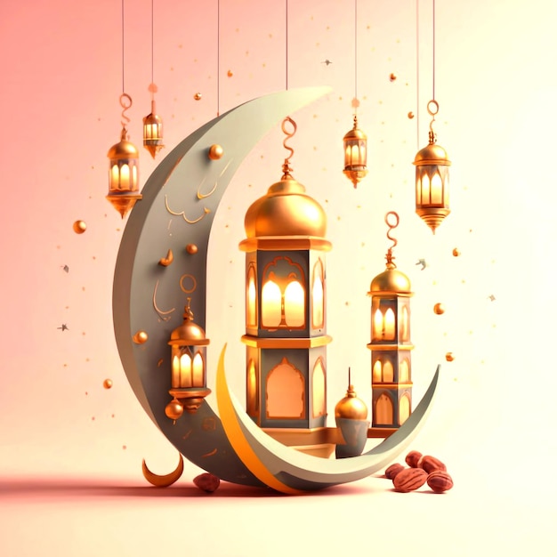 Foto banner de las redes sociales islámicas de eid mubarak