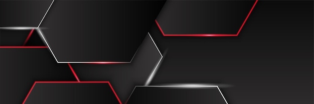 Banner rojo y negro abstracto Diseño de fondo para el folleto del sitio web del folleto Fondo de pantalla de formas geométricas de degradado negro rojo para la página de inicio de presentación del certificado de cartel
