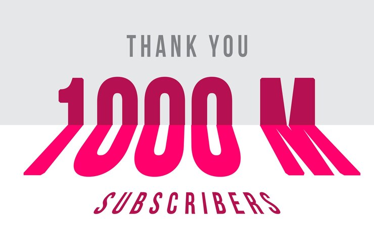 Foto banner de saludo de celebración de 1000 millones de suscriptores con diseño de mosaico
