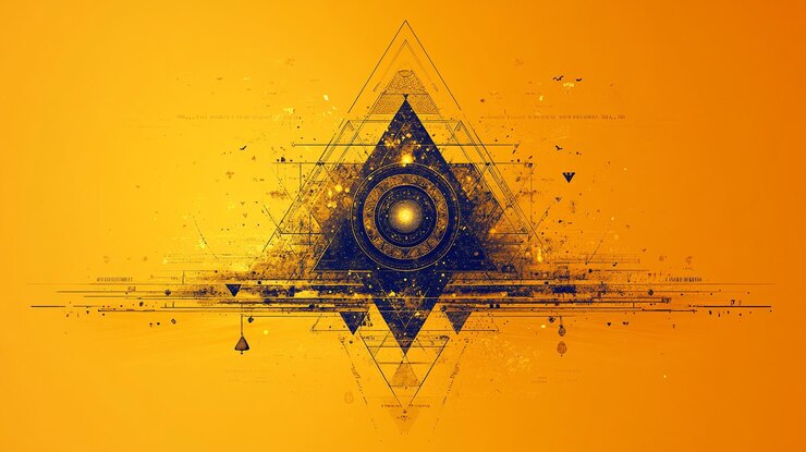 Banner de sitio web abstracto con yoga y budismo