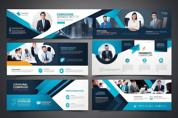 Foto banner del sitio web de negocios corporativos profesionales