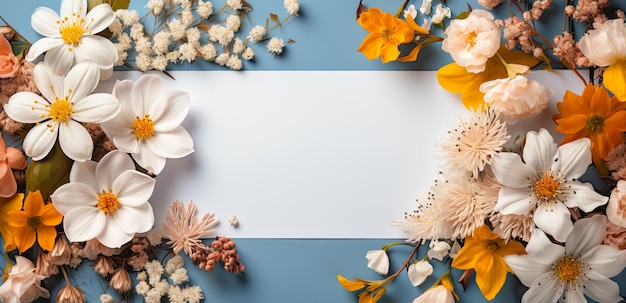 Banner para un sitio web o para una invitación de boda flores delicadas de primavera