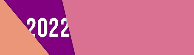 Banner, tendencias de color 2022. Ilustración de colores del año. Moda, coral calmante, violeta terciopelo y fondo rosa pacífico