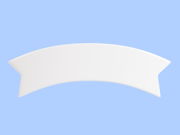 Banner de texto de cinta ilustración de renderizado 3d marco de título simple de cinta blanca doble para mensaje de venta o promoción