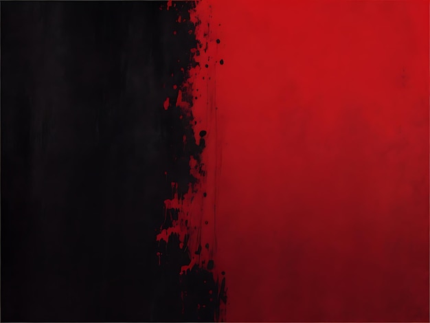 Foto banner de trazo de pincel audaz con paleta de colores rojo y negro diseño de fondo contemporáneo sorprendente