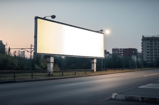 Banner vazio na rua Ilustração AI GenerativexA