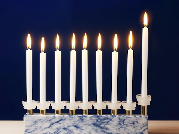 Banner de vela de Hanukkah Imagen generada por AI