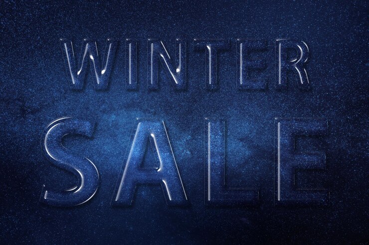 Foto banner de venta de invierno fondo de espacio de venta de temporada de invierno