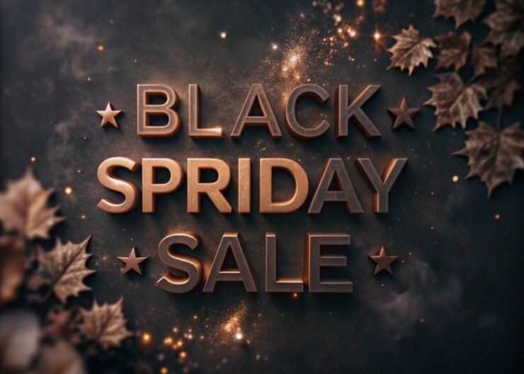 Foto banner de venta de viernes negro sobre fondo rojo y negro