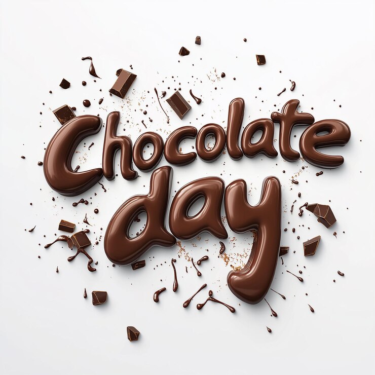 Foto banner de la vista superior del día mundial del chocolate con una variedad de dulces de chocolate sobre un fondo blanco