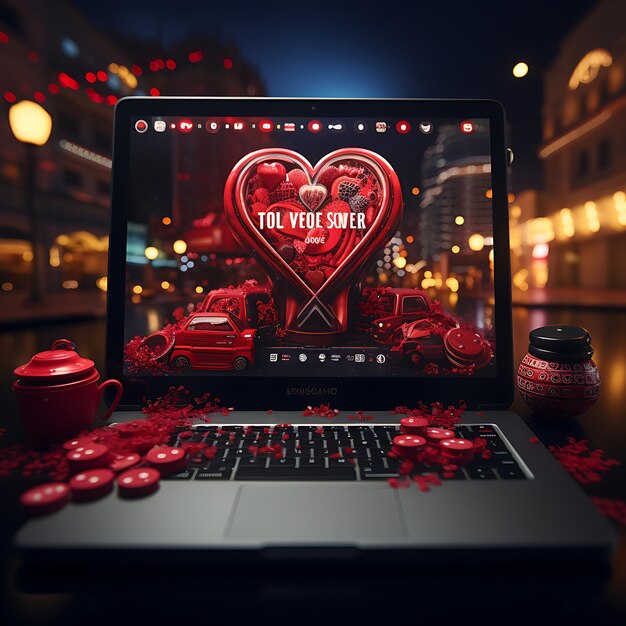Foto banner web casino hotel with love eventos de entretenimento temáticos heart sha bussines conceito de valentine