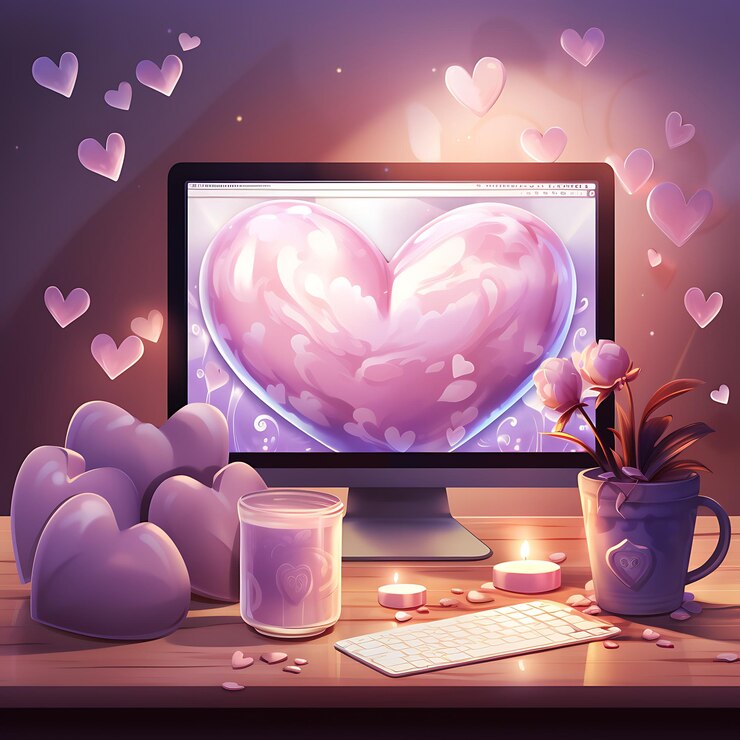 Foto banner web date night caja de suscripción con amor temática sorpresa fecha yo bussines concepto de san valentín