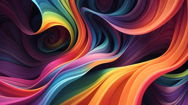 Foto banner web de fondo de pantalla de fondo de color vibrante de onda colou