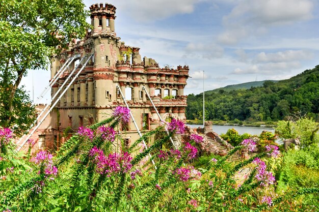 Bannerman Castle Armory en la isla de Pollepel en el río Hudson, Nueva York