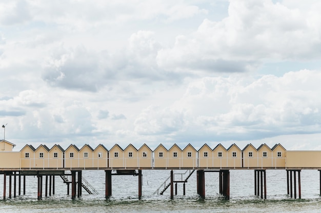 Baño de chozas en Helsingborg, Suecia.