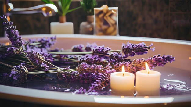 Baño de lavanda calmante