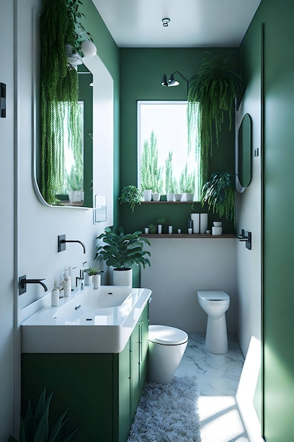 Baño minimalista con un ambiente acogedor y texturas naturales