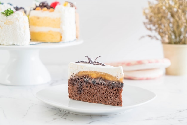 Banoffee Kuchen auf Teller