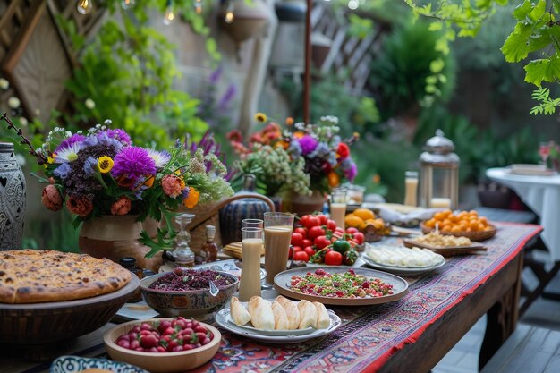 Banquete ao ar livre do Ramadan