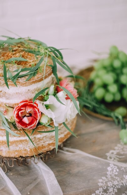 Banquete de bodas de boda rústica