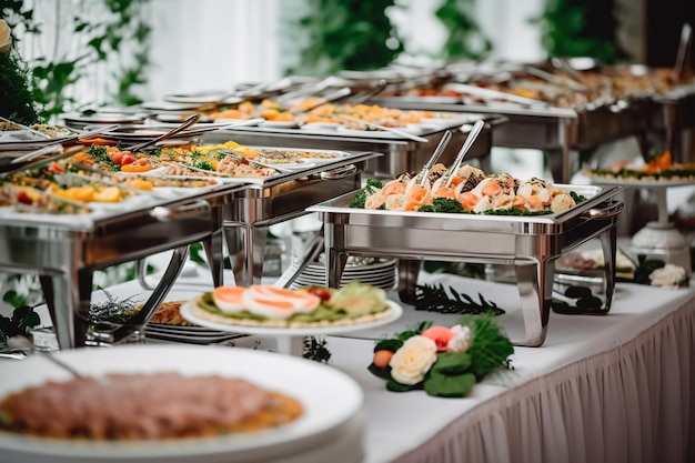 Banquete de buffet de refeições