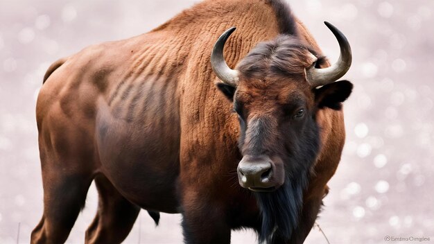 Banteng marrón aislado