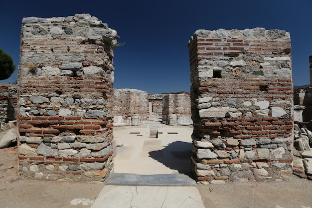 Baptisterio de la Basílica de San Juan en la ciudad de Selcuk Izmir Turquía