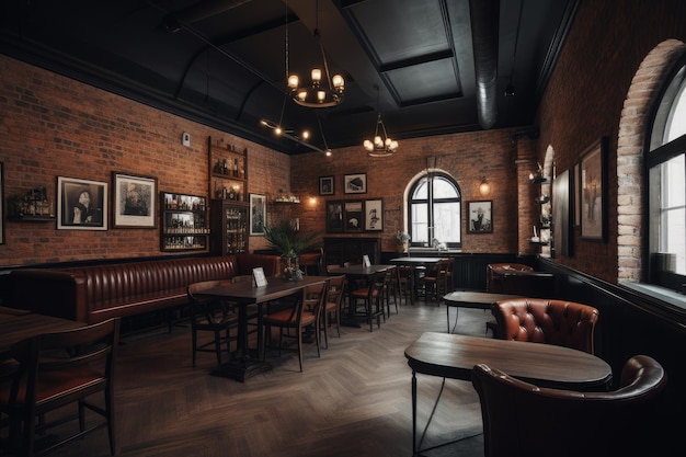 Bar interior vintage Generar Ai