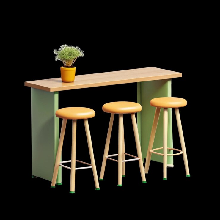 Foto bar de mesa elegante para espacios modernos