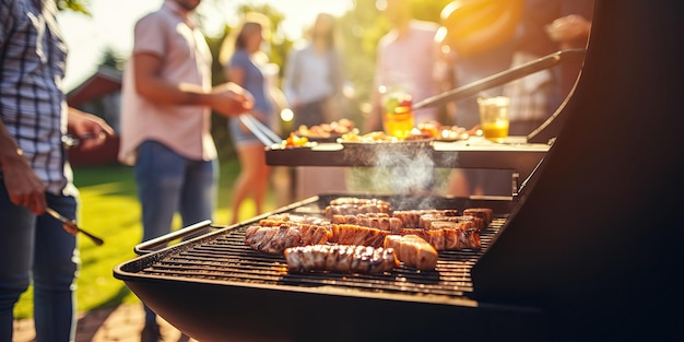 Foto barbacoa en un día soleado