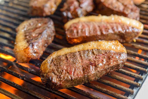 Barbacoa Picanha con fondo borroso Esta forma de barbacoa se consume ampliamente en todo Brasil