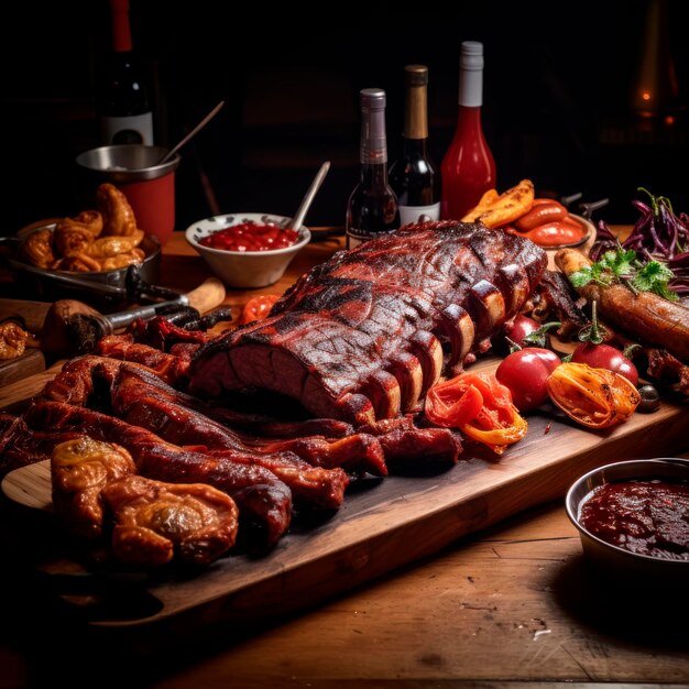 barbacoa con verduras