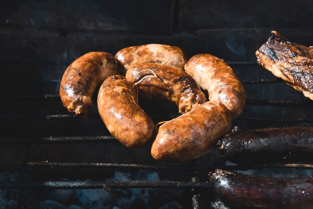 Barbecue gegrillte Würstchen traditionelle argentinische Küche