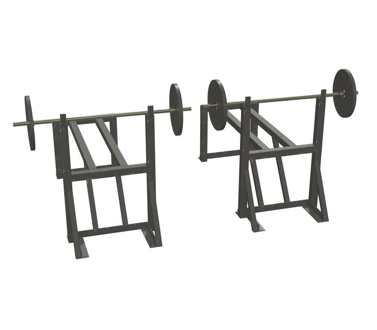 Foto barbell com pesos equipamento de ginástica