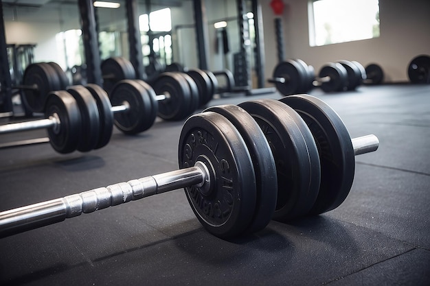 Barbell en el gimnasio