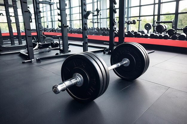 Barbell im Fitnessstudio