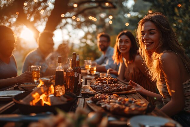 Barbeque de primavera com a família