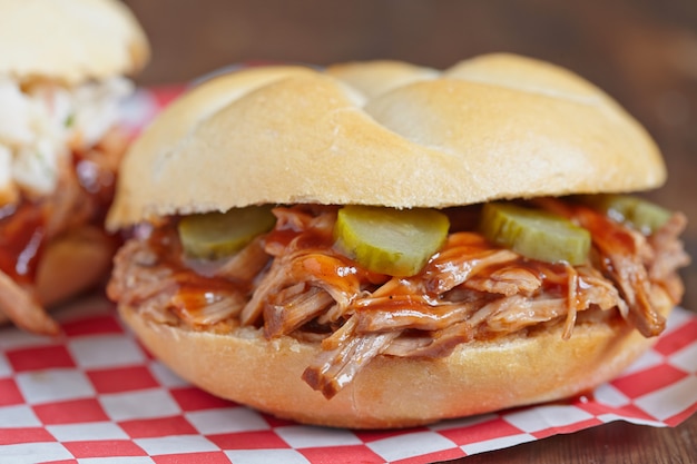 Barbeque Pulled Pork Sandwich