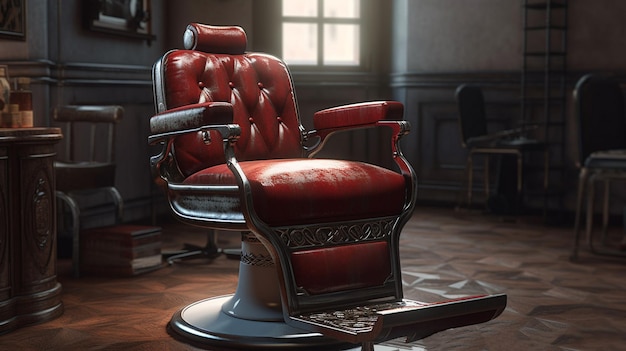 Barber Shop Interieur mit Stuhl Generative Ai
