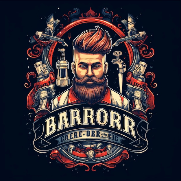 barbería logo vector