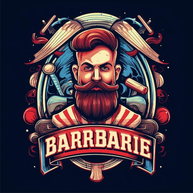 barbería logo vector