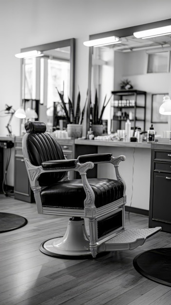 Barbershop Armchr moderner Hrdresser und Hr Salon Barbershop für Männer schwarz und weiß