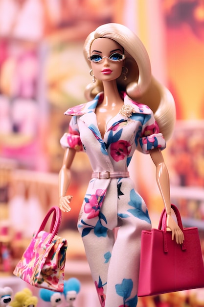 Barbie balançando uma roupa de verão à moda