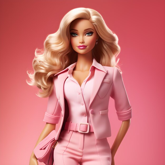 Foto barbie boneca moda roupa cor rosa fundo